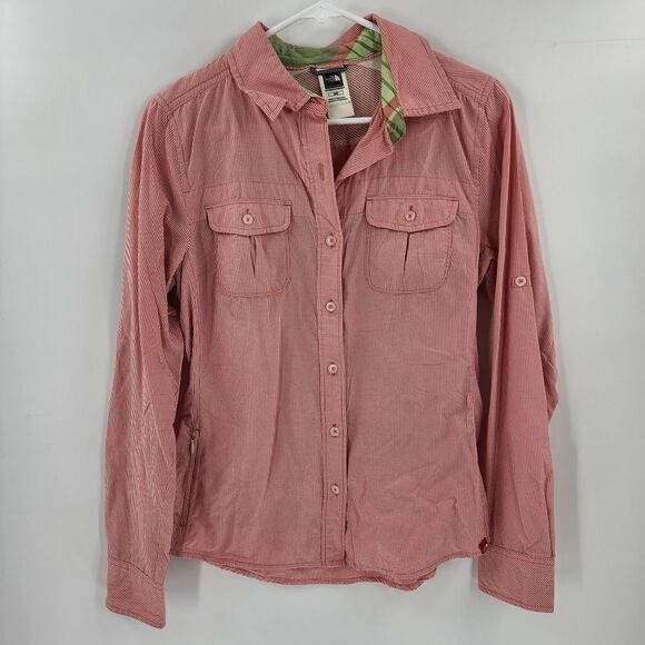 The North Face Tops - North face womens shirt long sleeve outdoor vapor wick medium red